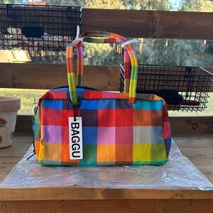 BAGGU Madras Bowler Bag